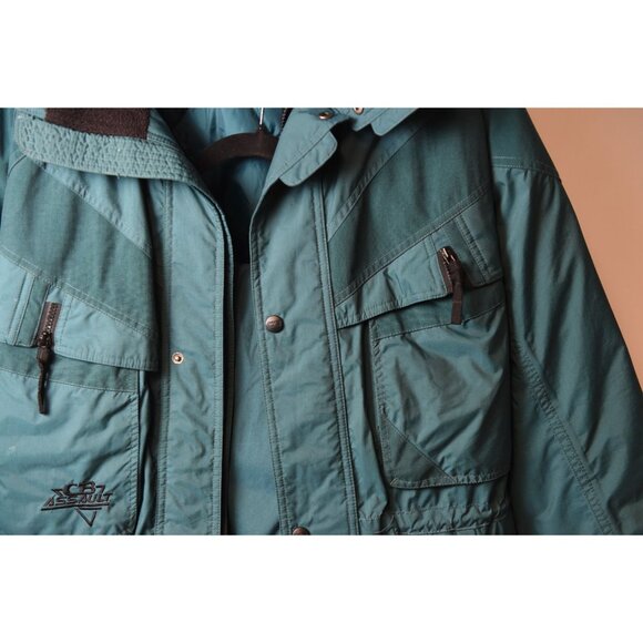 Vintage CB Parka Ski Jacket With Pants Snow Suit Size Medium Teal Green Pants 34 - Picture 5 of 16